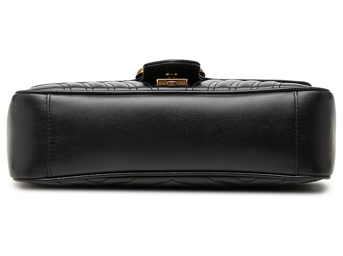 Gucci GG Marmont gesteppte Schultertasche aus Kalbsleder in Schwarz Medium - Ansicht 3