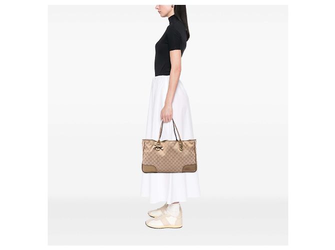 Gucci Princy Tote aus beigem GG Canvas - Ansicht 6
