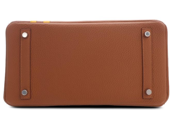 Hermès Brown Togo and Swift Officier Verso Birkin Retourne 30 - vista 3