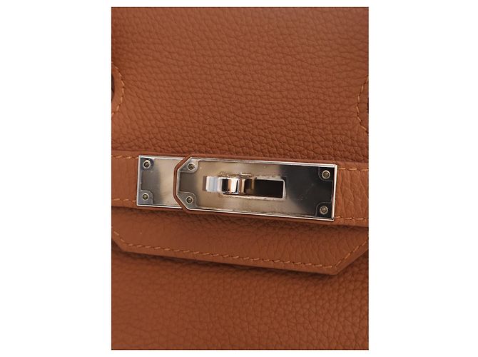 Hermès Brown Togo and Swift Officier Verso Birkin Retourne 30 - vista 5