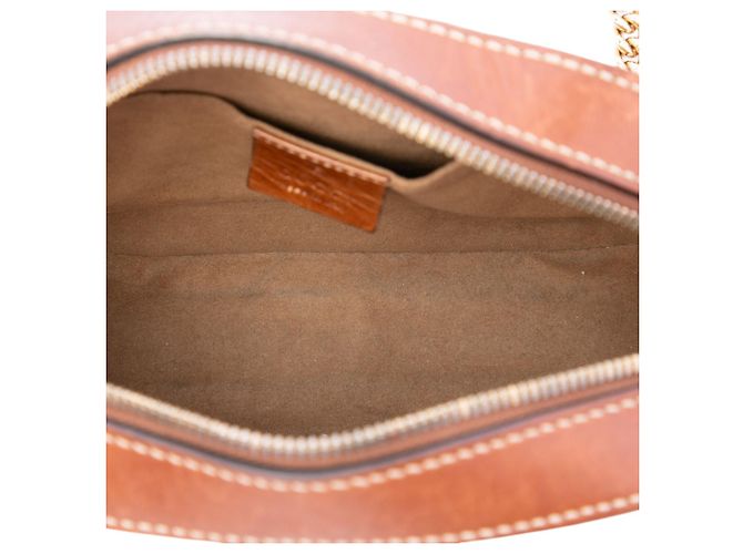 Gucci Mini Borsa a Tracolla con Catena GG Supreme Beige - vista 4