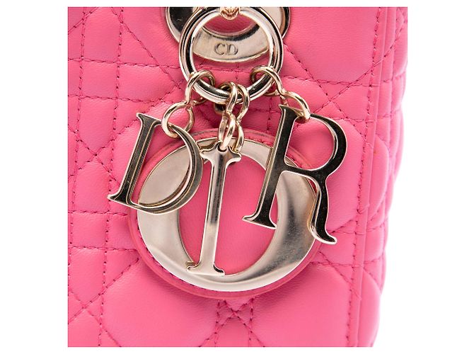 Dior Pink Small Lambskin Cannage My ABCDior Lady Dior - vista 5
