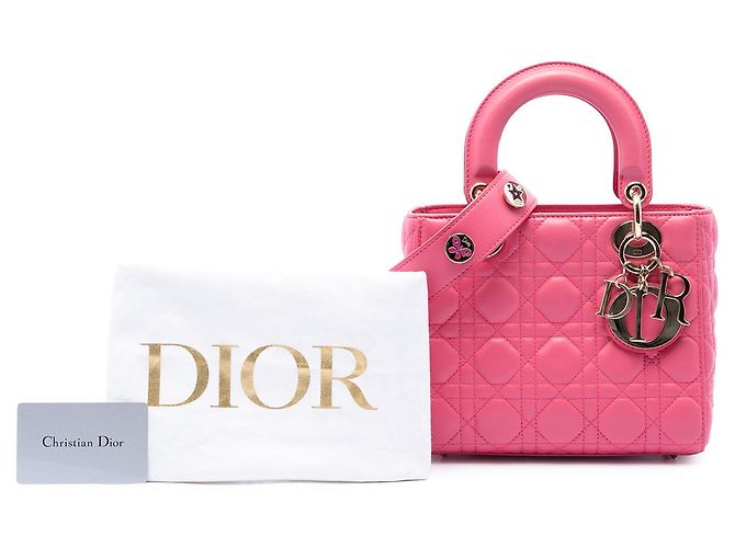Dior Pink Small Lambskin Cannage My ABCDior Lady Dior - vista 7