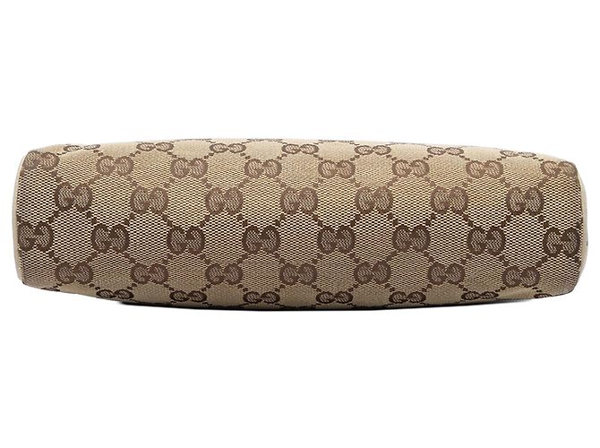 Pochette Gucci Abbey D Ring in tela GG beige - vista 3