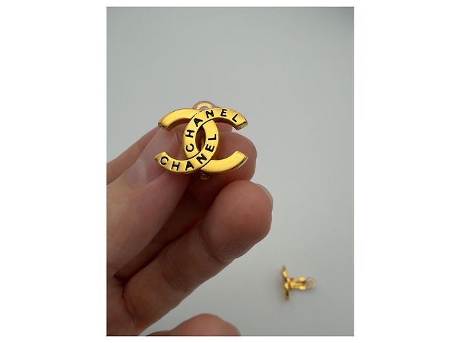 Orecchini a clip Chanel 1998 logo CC - vista 8