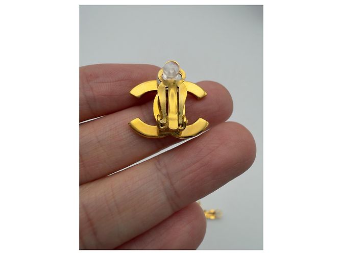 Orecchini a clip Chanel 1998 logo CC - vista 9