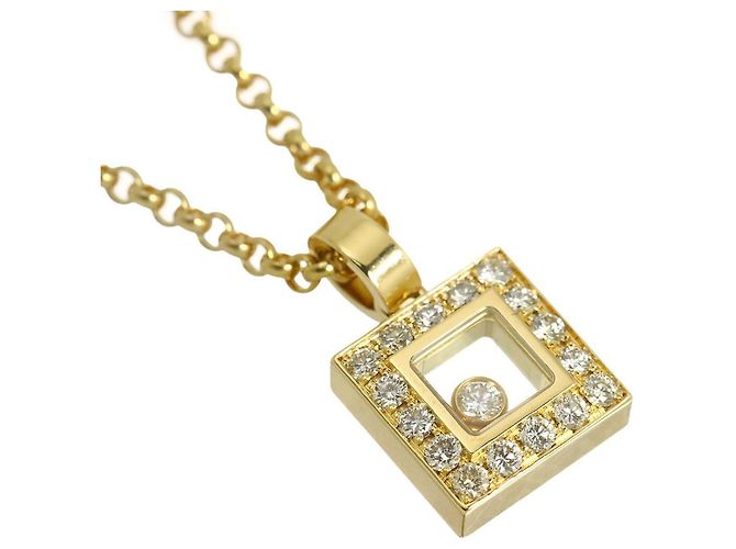 Collar Chopard Happy Diamond en oro amarillo de 18K - vista 3