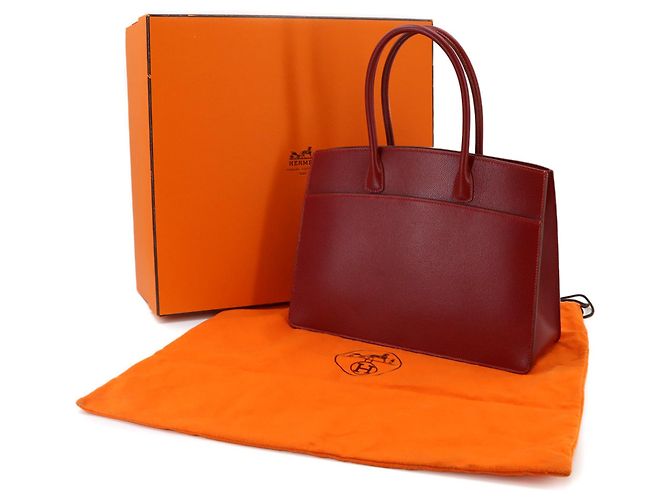 Hermès Borsa tote Hermes Red Lisse Leather Bass PM - vista 2