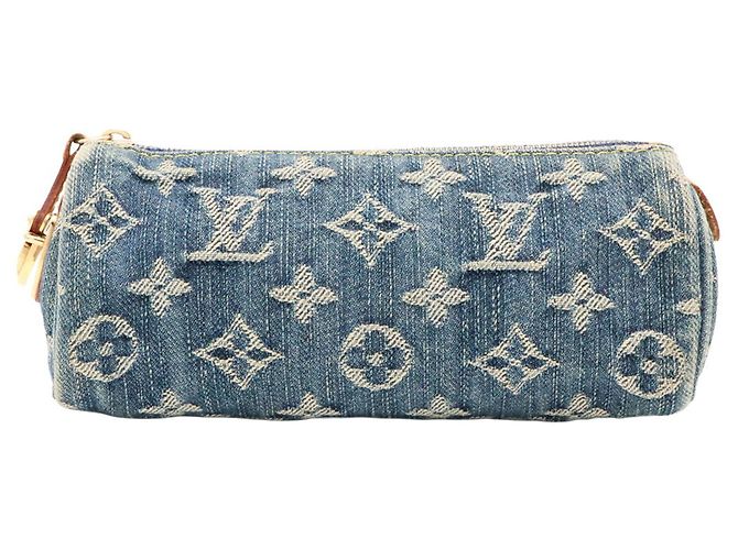 Pochette borsa Louis Vuitton Blue Monogram Denim - vista 2