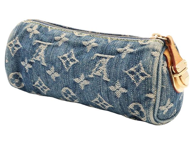 Pochette borsa Louis Vuitton Blue Monogram Denim - vista 3