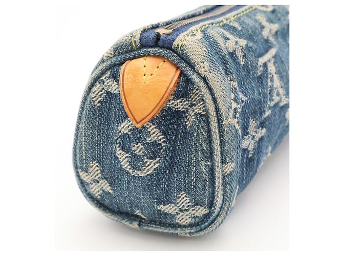 Pochette borsa Louis Vuitton Blue Monogram Denim - vista 6