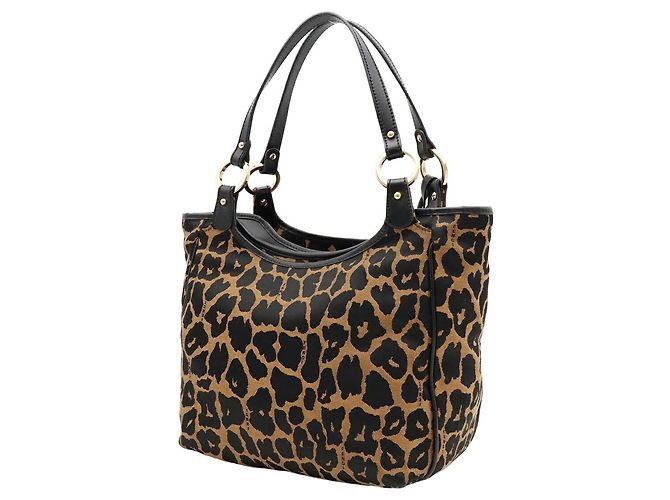 Borsa a spalla e tote Fendi in canvas e pelle - vista 3