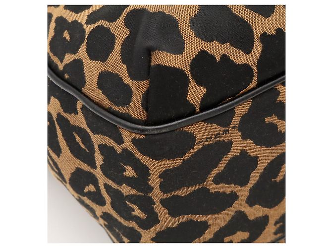 Borsa a spalla e tote Fendi in canvas e pelle - vista 4