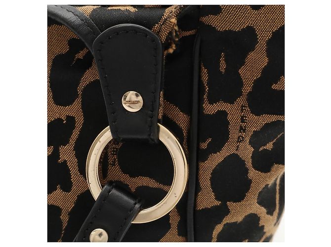 Borsa a spalla e tote Fendi in canvas e pelle - vista 6