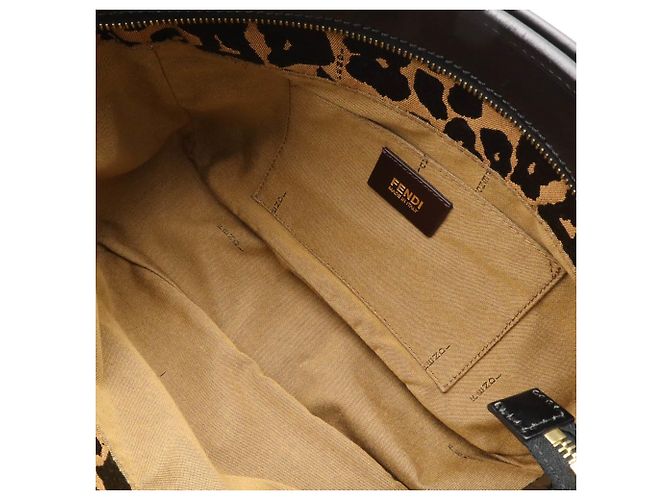Borsa a spalla e tote Fendi in canvas e pelle - vista 9