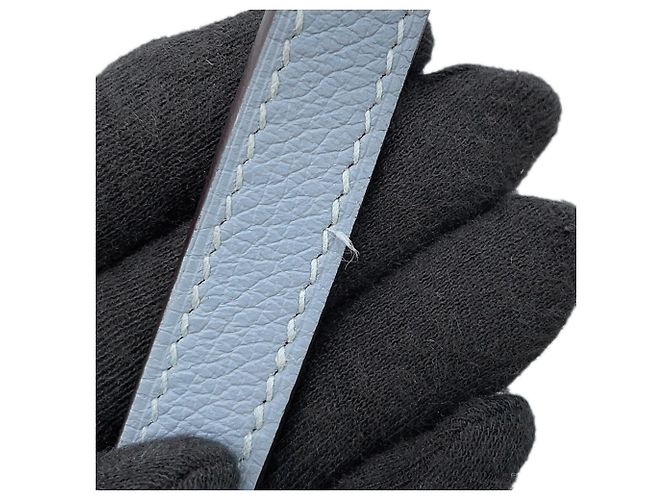 Hermès Borsa Hermes Arzan 25 Verso in Blue Lin Glacier Evercolor - vista 14