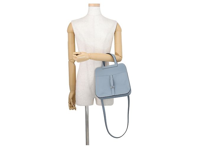 Hermès Borsa Hermes Arzan 25 Verso in Blue Lin Glacier Evercolor - vista 5