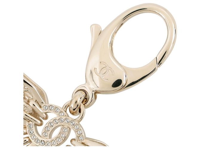 Charm per borsa Chanel Oro Metallo e Strass - vista 4