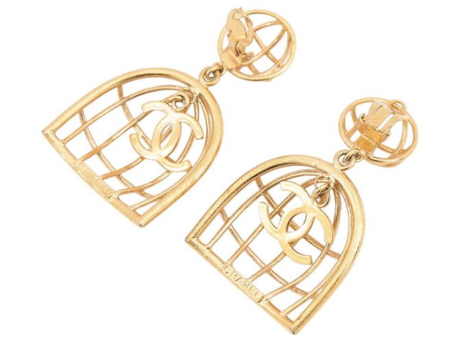 Orecchini a clip placcati oro Chanel - vista 3