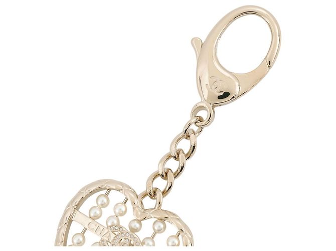 Portachiavi Chanel - Cuore in perle finte Coco Mark - vista 4