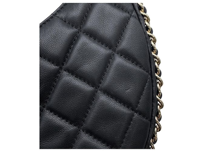 Borsa a tracolla con catena Chanel in pelle d'agnello - vista 7