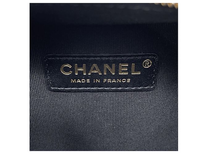 Borsa a mano Chanel Black Matelassé Mini Bowling Coco Mark in pelle - vista 16
