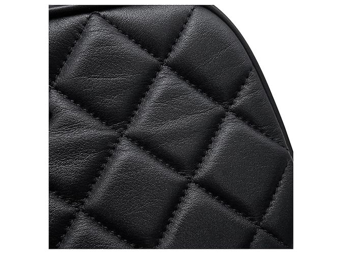 Borsa a mano Chanel Black Matelassé Mini Bowling Coco Mark in pelle - vista 6