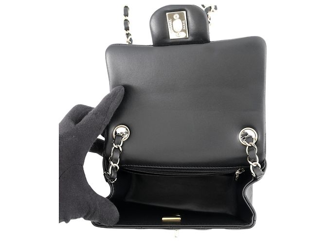 Borsa a tracolla Chanel Mini Classic Matelassé con catena - vista 5
