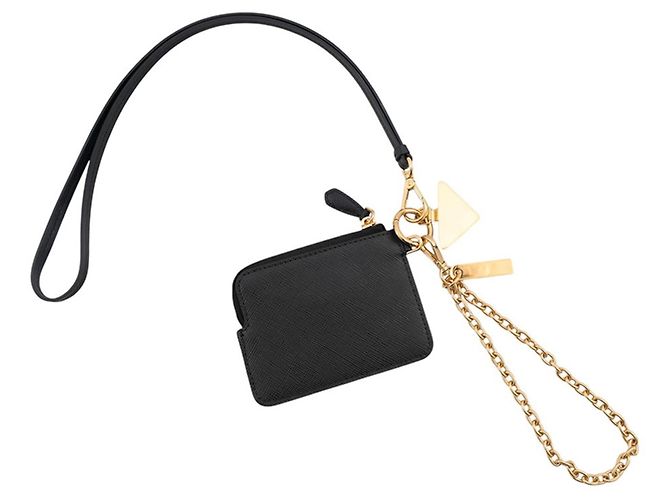 Tarjetero Prada de piel Saffiano negra - vista 3