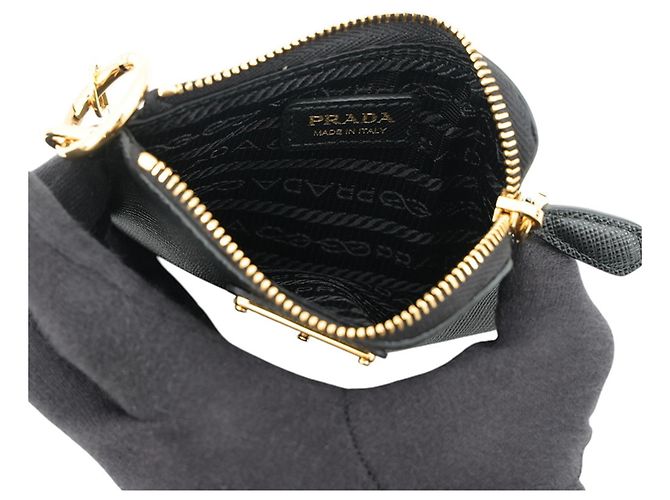 Tarjetero Prada de piel Saffiano negra - vista 5