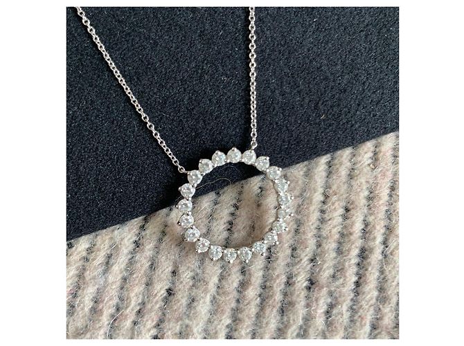 Collana Tiffany & Co. Girasole in Platino e Diamanti - vista 3