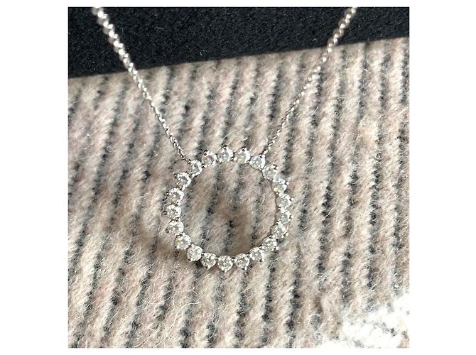 Collana Tiffany & Co. Girasole in Platino e Diamanti - vista 4