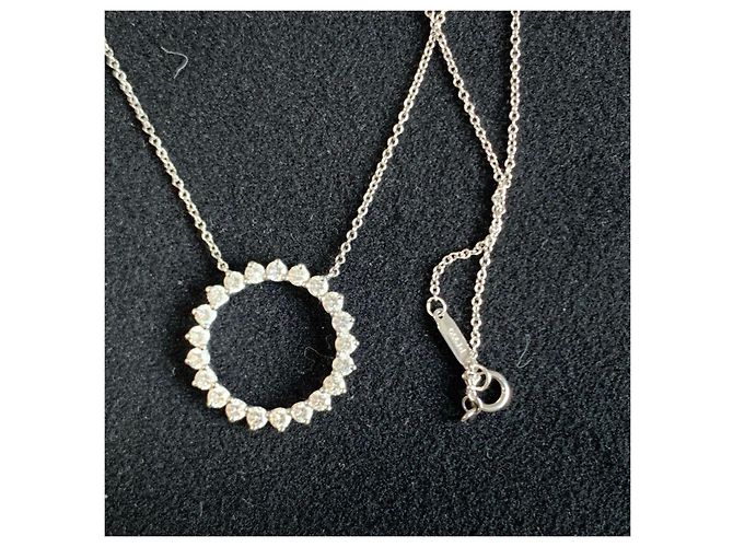Collana Tiffany & Co. Girasole in Platino e Diamanti - vista 5