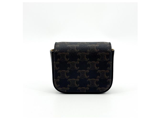 Céline Celine Triomphe Triomphe Coated Canvas Mini - vista 2