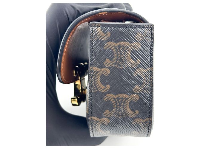 Céline Celine Triomphe Triomphe Coated Canvas Mini - vista 3