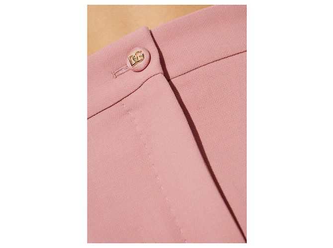Dolce & Gabbana Cuffed Trousers Rosa Wolle - Ansicht 3