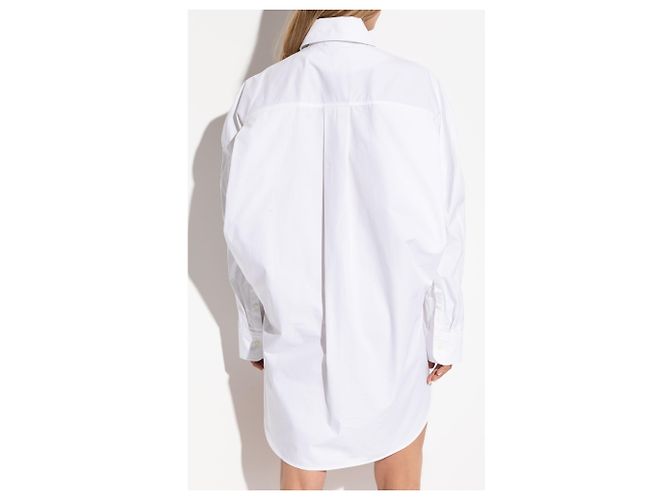 Jacquemus Ovalo Kleid aus weißer Baumwolle - Ansicht 2