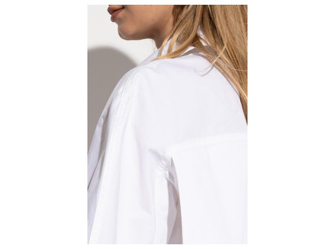 Jacquemus Ovalo Kleid aus weißer Baumwolle - Ansicht 3