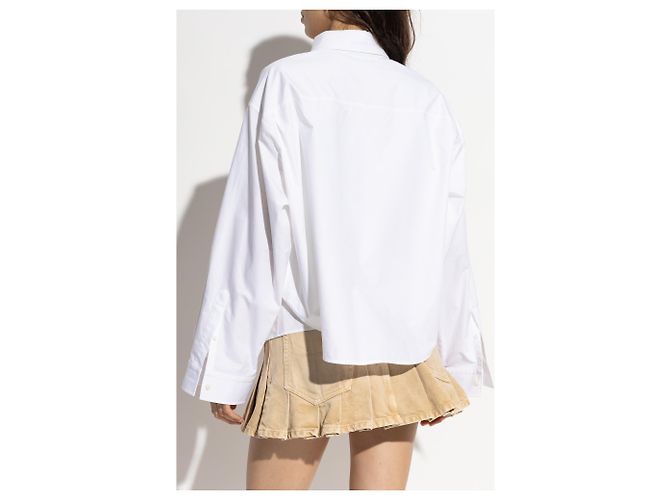 Balenciaga Camisa de algodão com corte largo - vista 2