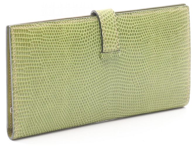 Béarn Hermès Cartera larga Hermes Bearn Soufflet de lagarto - vista 2