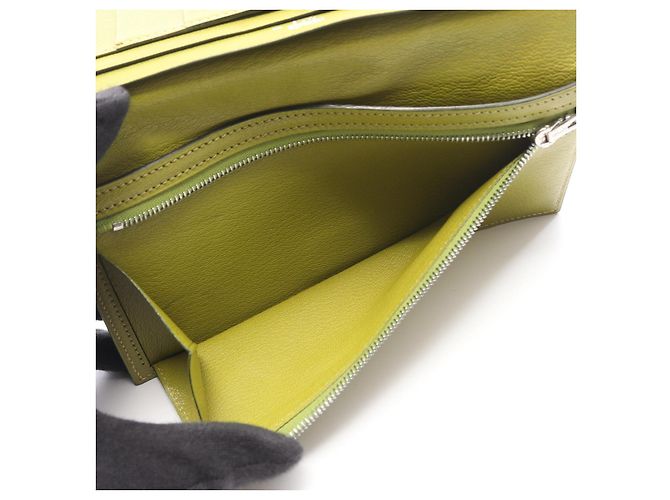 Béarn Hermès Cartera larga Hermes Bearn Soufflet de lagarto - vista 4