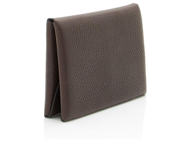 Hermès Tarjetero compacto Duo Calvi Hermes en piel Mysore - vista 2