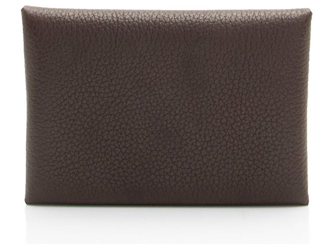 Hermès Tarjetero compacto Duo Calvi Hermes en piel Mysore - vista 3