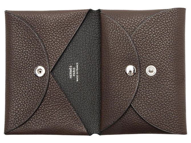 Hermès Tarjetero compacto Duo Calvi Hermes en piel Mysore - vista 5