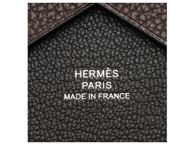 Hermès Tarjetero compacto Duo Calvi Hermes en piel Mysore - vista 6