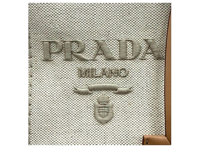 Borsa Prada Jardinire in misto lino - vista 10