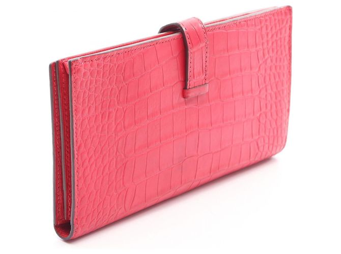 Béarn Hermès Cartera larga Hermes Bearn Souffle Alligator - vista 2