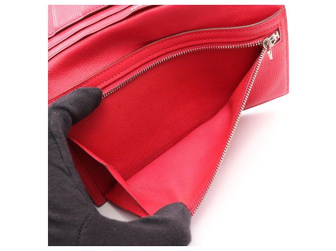 Béarn Hermès Cartera larga Hermes Bearn Souffle Alligator - vista 4