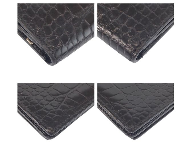 Béarn Hermès Hermes Bearn Soufflet Alligator Long Wallet - view 4