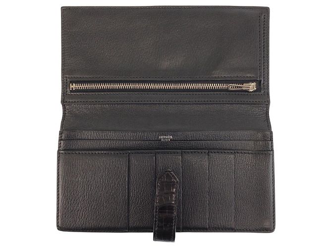 Béarn Hermès Hermes Bearn Soufflet Alligator Long Wallet - view 6